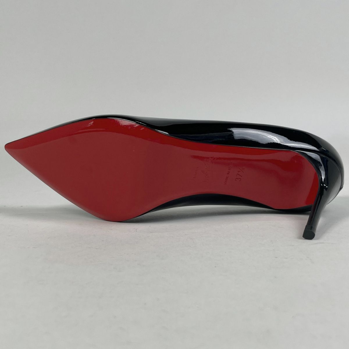 クリスチャンルブタン Christian Louboutin ポインテッドトゥ パンプス ピンヒール エナメル 靴 パテントレザー ブラック レディース