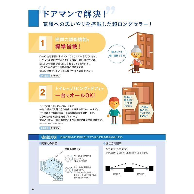 リョービ S-101PV チョコ 機能付ドアマン ドアマン 箱 室内用(開閉力調整機能付) RYOBI S ドアクローザ― Ｓ－１０１ＰＶチョコ | の通販 ホームセンター ドアクローザー リョービドアクローザードアチェックドアマン