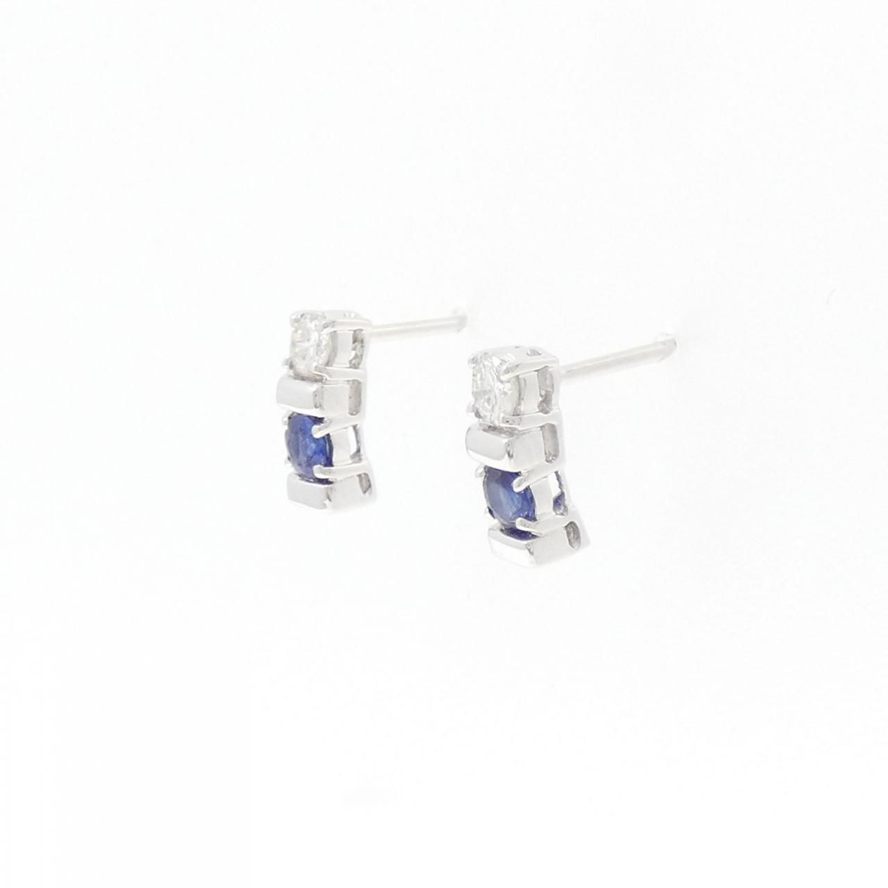 モワード サファイヤ ピアス 0.36 CT
