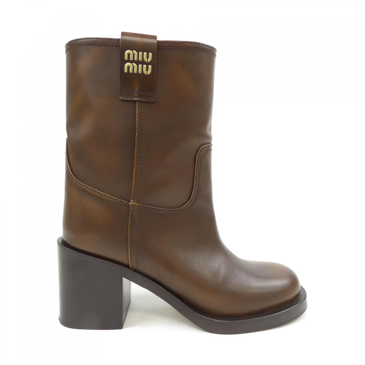 みゆさま専用　ミュウミュウmiu miu ブーツ MIU MIU/ミュウミュウ通販 | レザー ブーツ【送料無料】【店頭受取可能