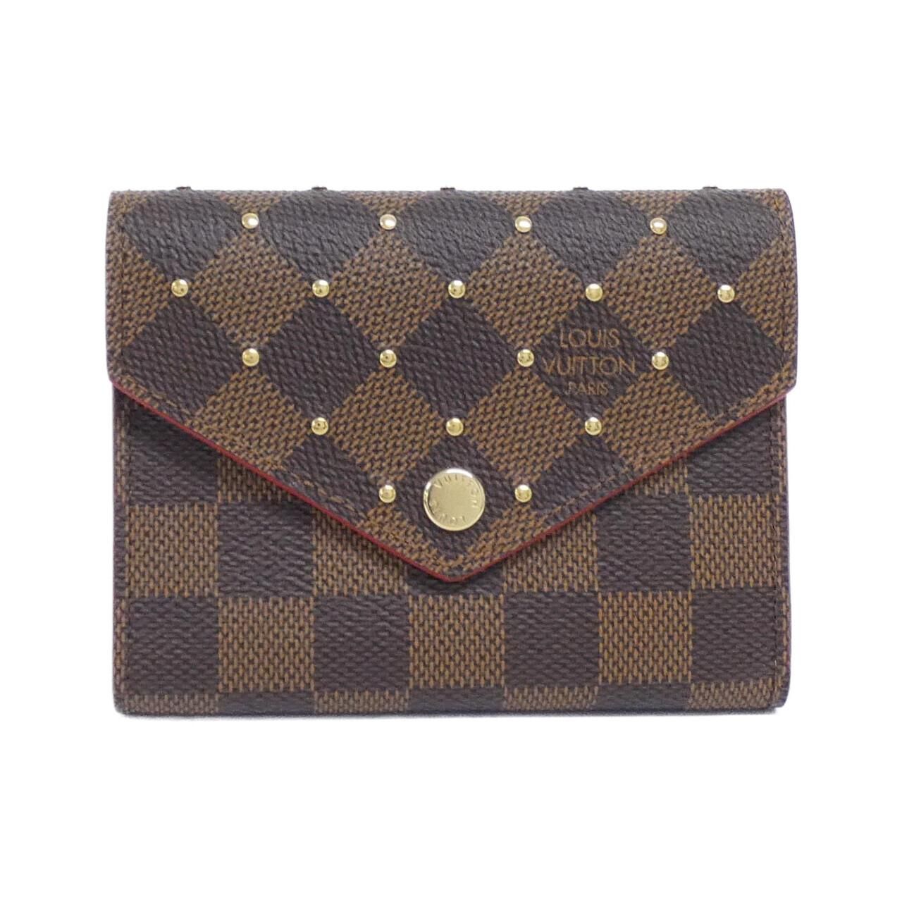 ルイヴィトン ダミエ スタッズ ポルトフォイユ ヴィクトリーヌ N 61013 財布