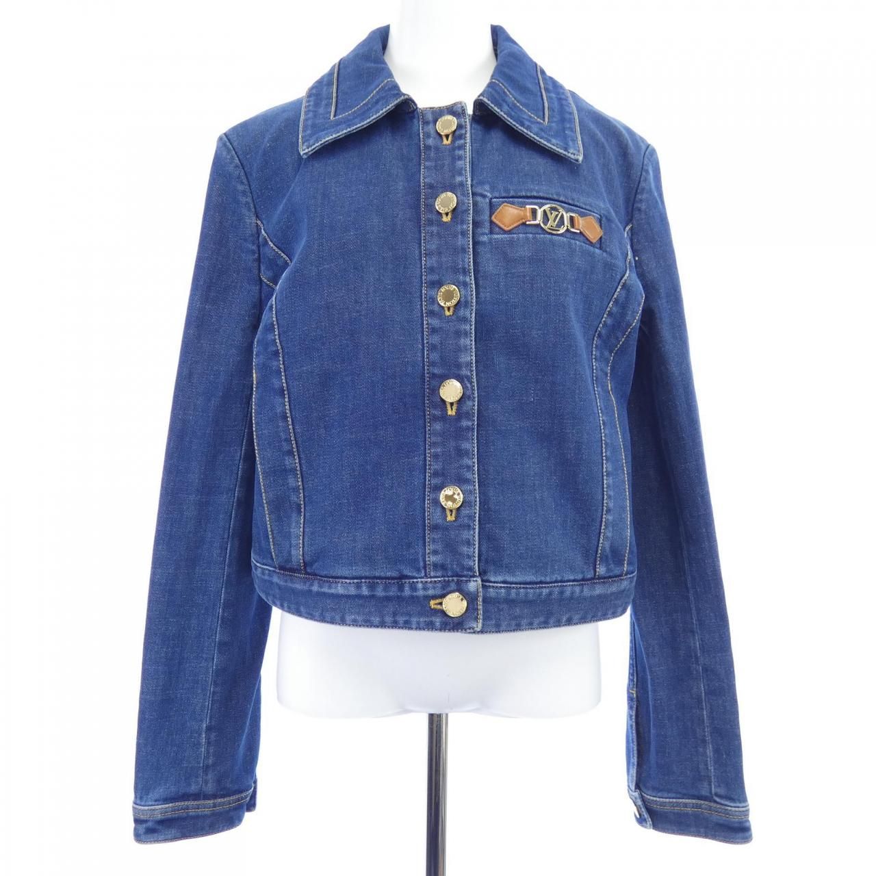Louis Vuitton デニムジャケット サイズ40 中古・古着通販】LOUIS VUITTON (ルイ ヴィトン) モノグラムデニム
