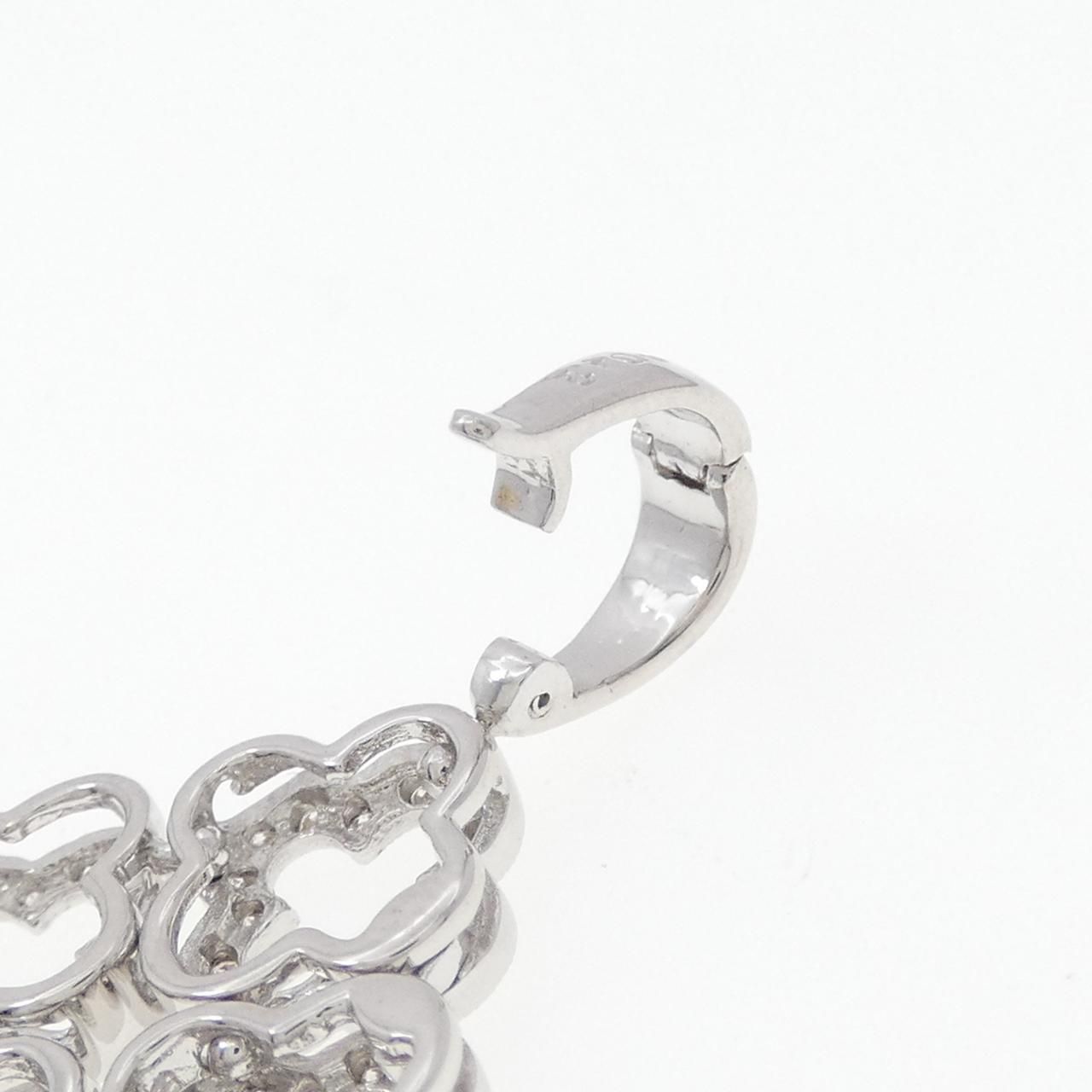  K 18 WG ダイヤモンド ペンダント 0.42 CT ブローチ コサージュ アクセサリー