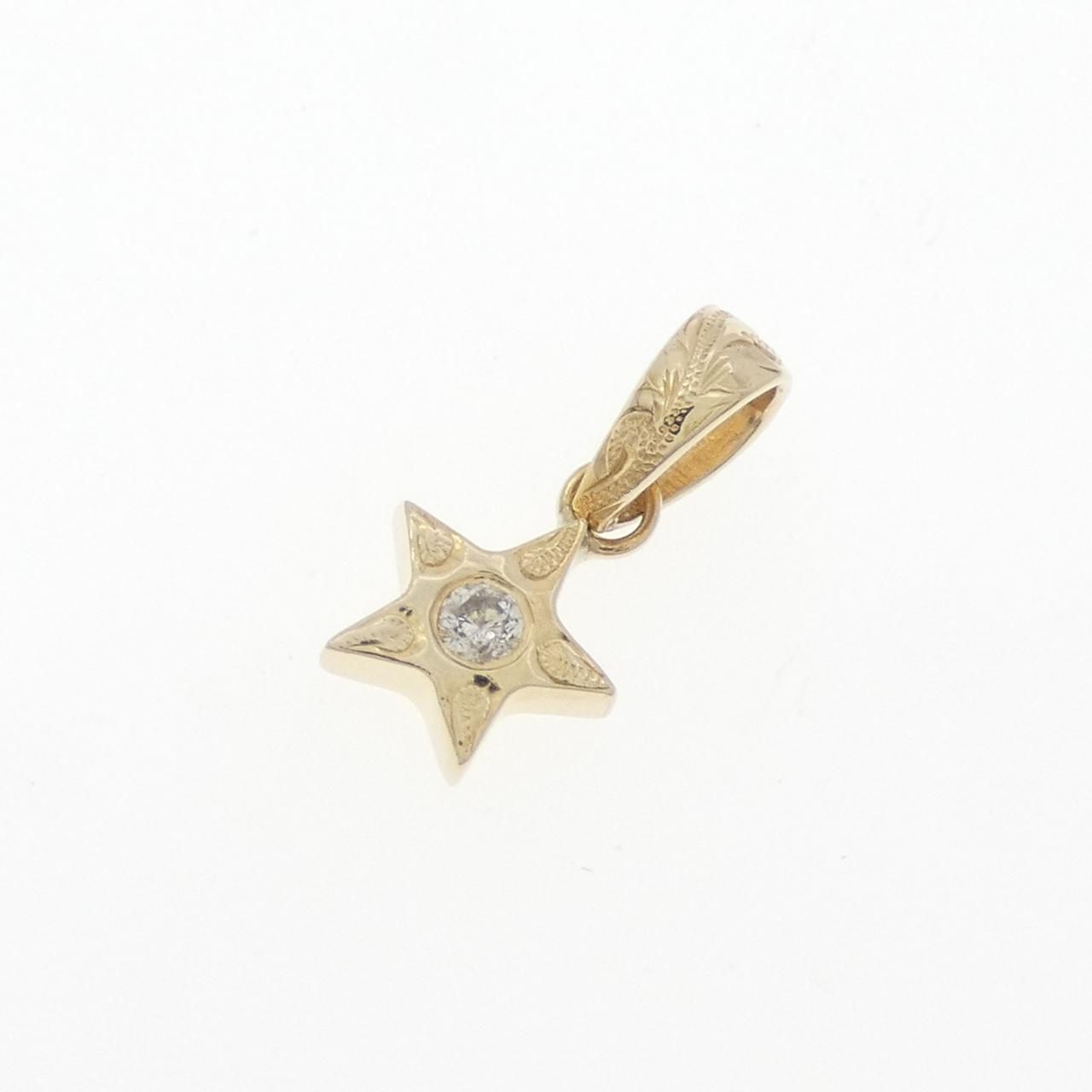 14 KYG スター ダイヤモンド ペンダント 0 03 CT