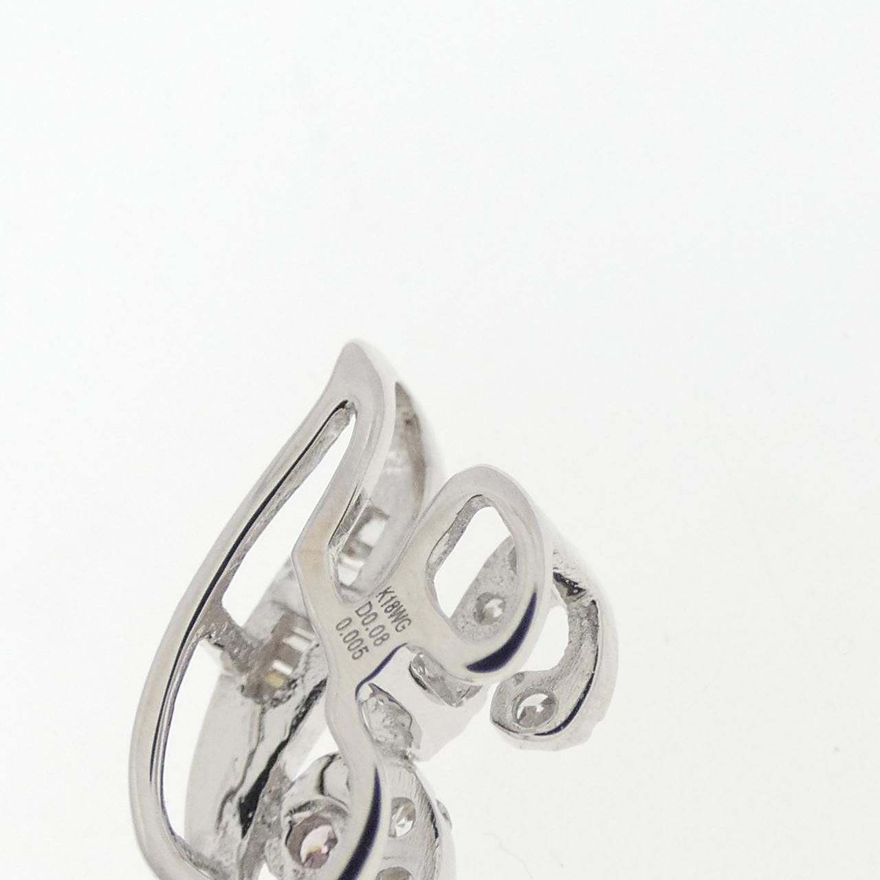  K 18 WG イニシャルY ピンクダイヤモンド ペンダント 0.005 CT ブローチ コサージュ アクセサリー