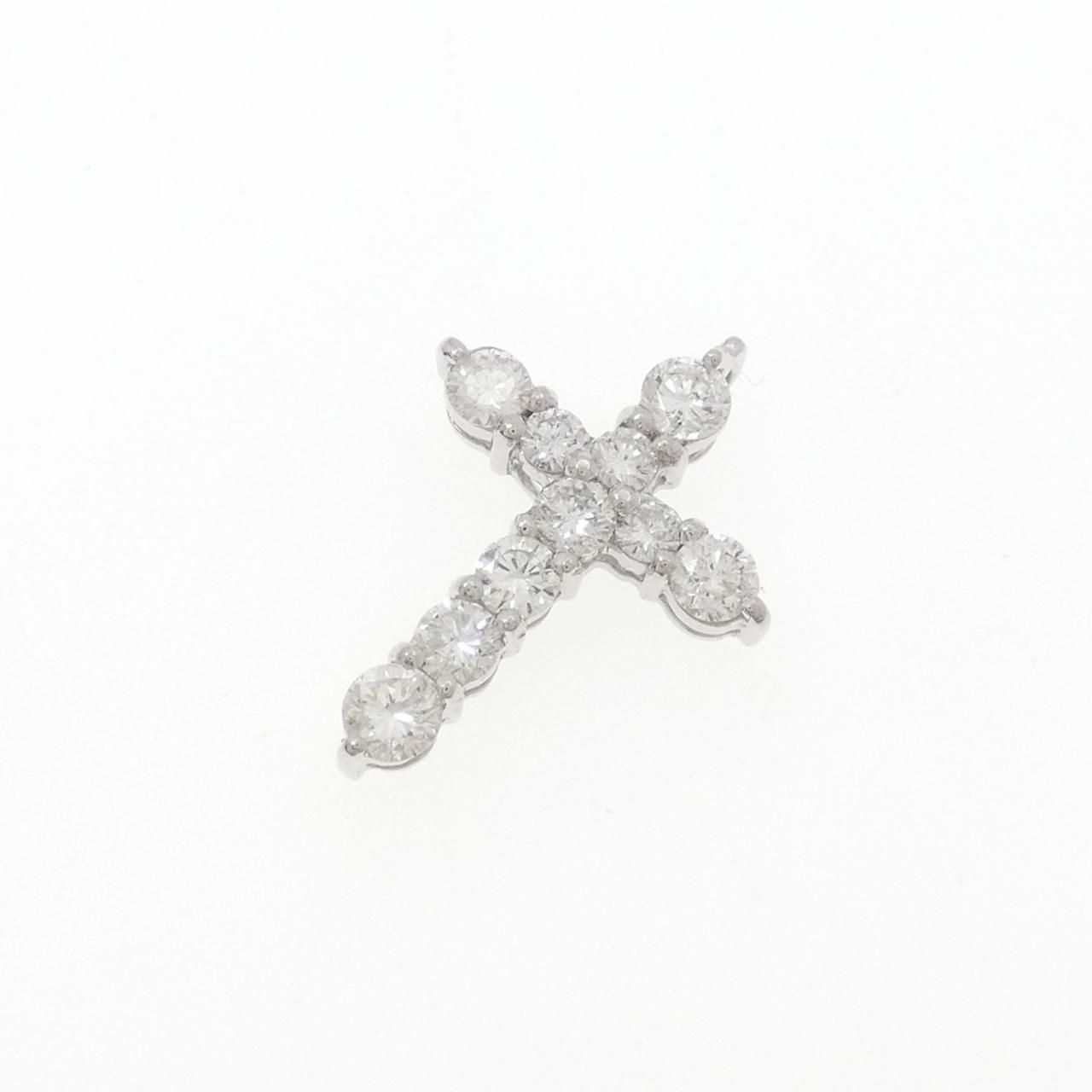 PT 900 クロス ダイヤモンド ペンダント 1.00 CT