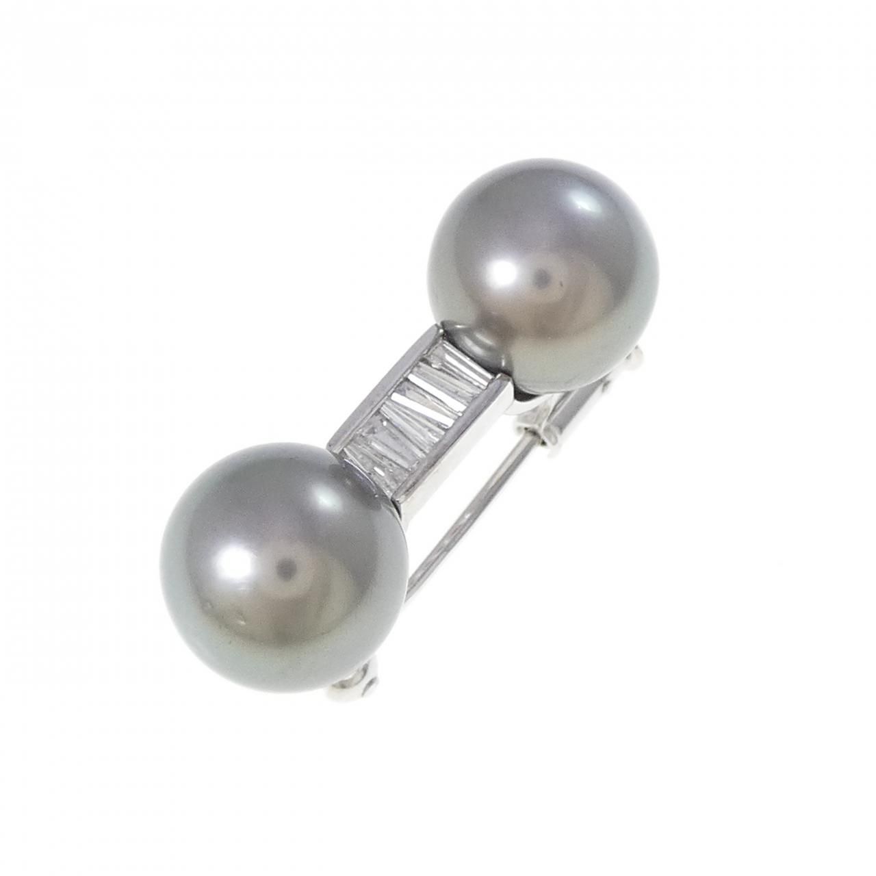 PT K 14 WG 黒蝶パール ブローチ