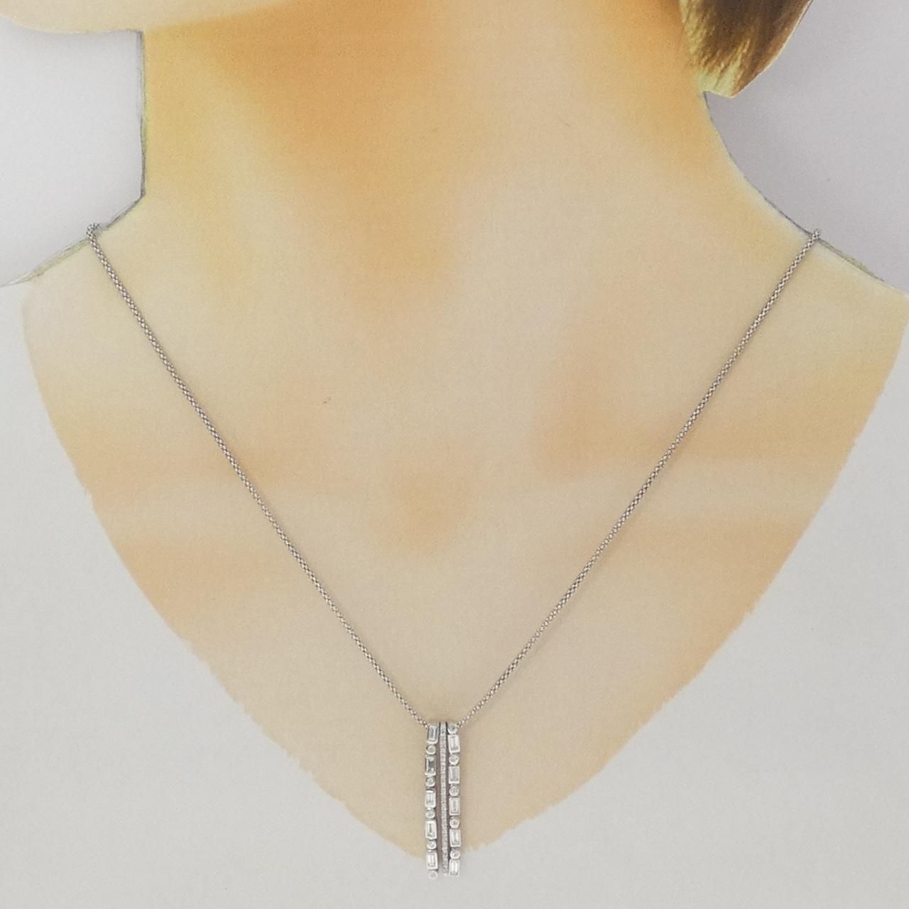 K18WG 2WAY ダイヤモンド ネックレス 0.43CT - メルカリ