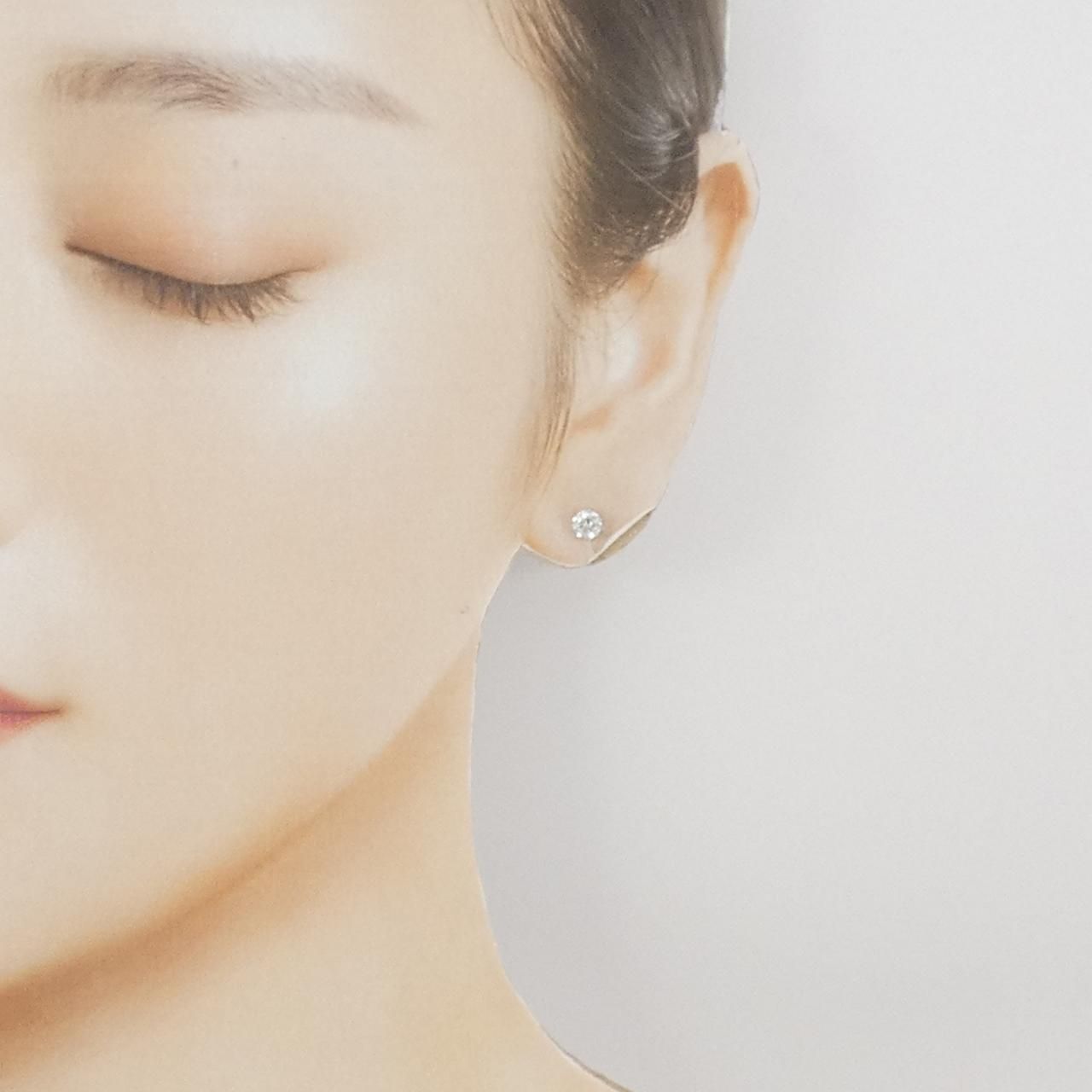  PT 900 ダイヤモンド ピアス 0.304 CT 0.309 E SI 2 VG ピアス(両耳用) アクセサリー