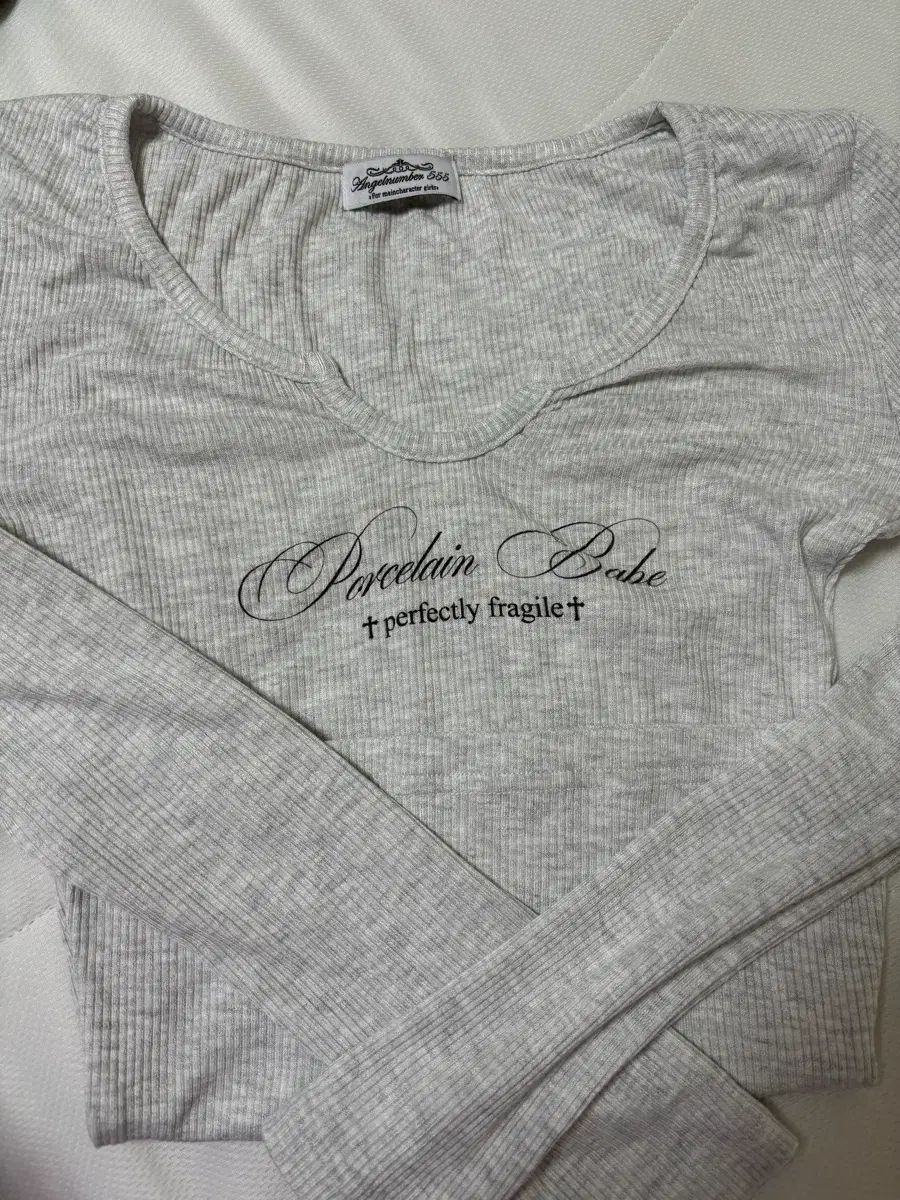 エンジェルナンバー555 Fragile tshirt Melange Gray