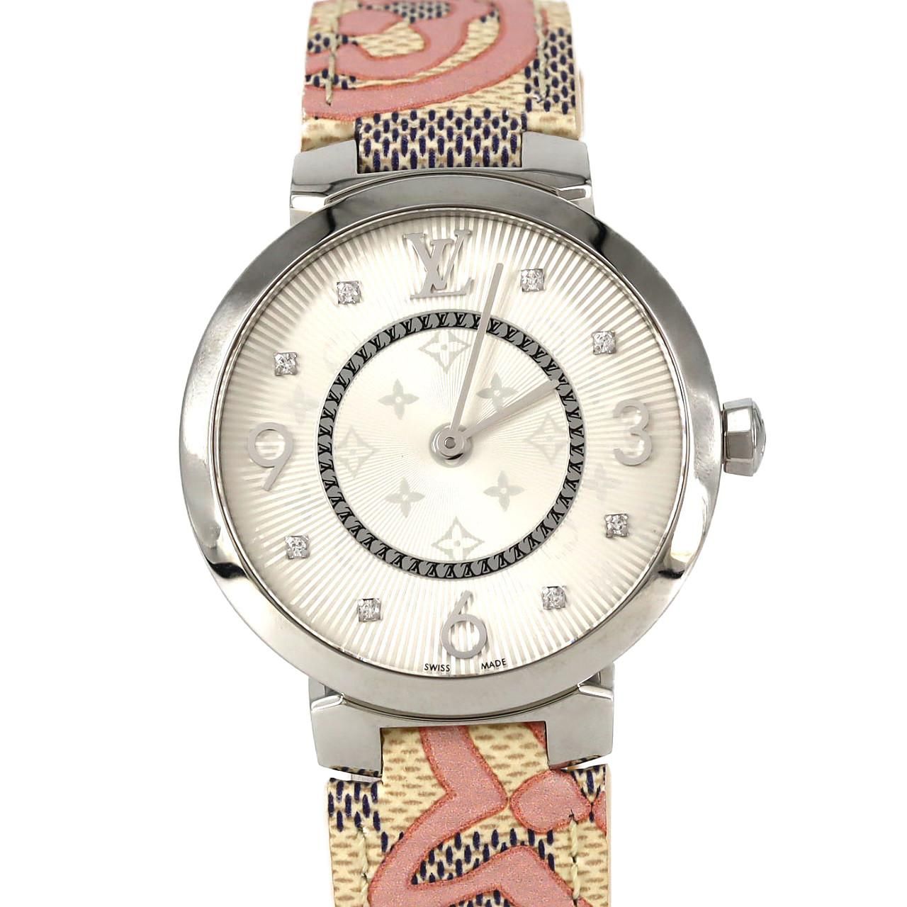 ルイヴィトン タンブールモノグラム･8 P Q 13 MJ SS クォーツ