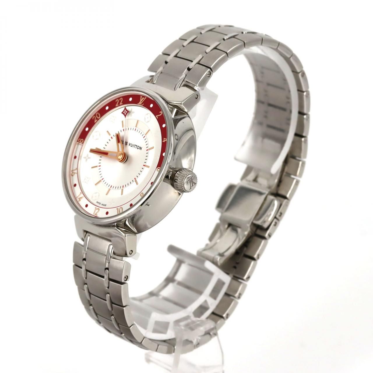 ルイヴィトン タンブールムーンデュアルタイム QA 106 SS クォーツ