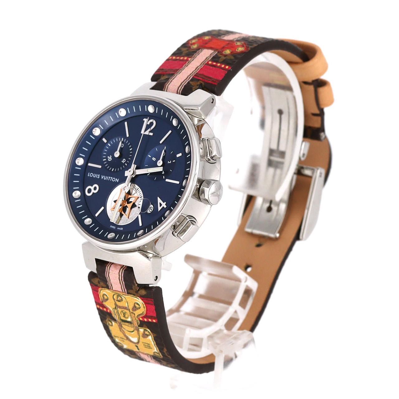 ルイヴィトン タンブールムーンスタークロノ QA 032 SS クォーツ