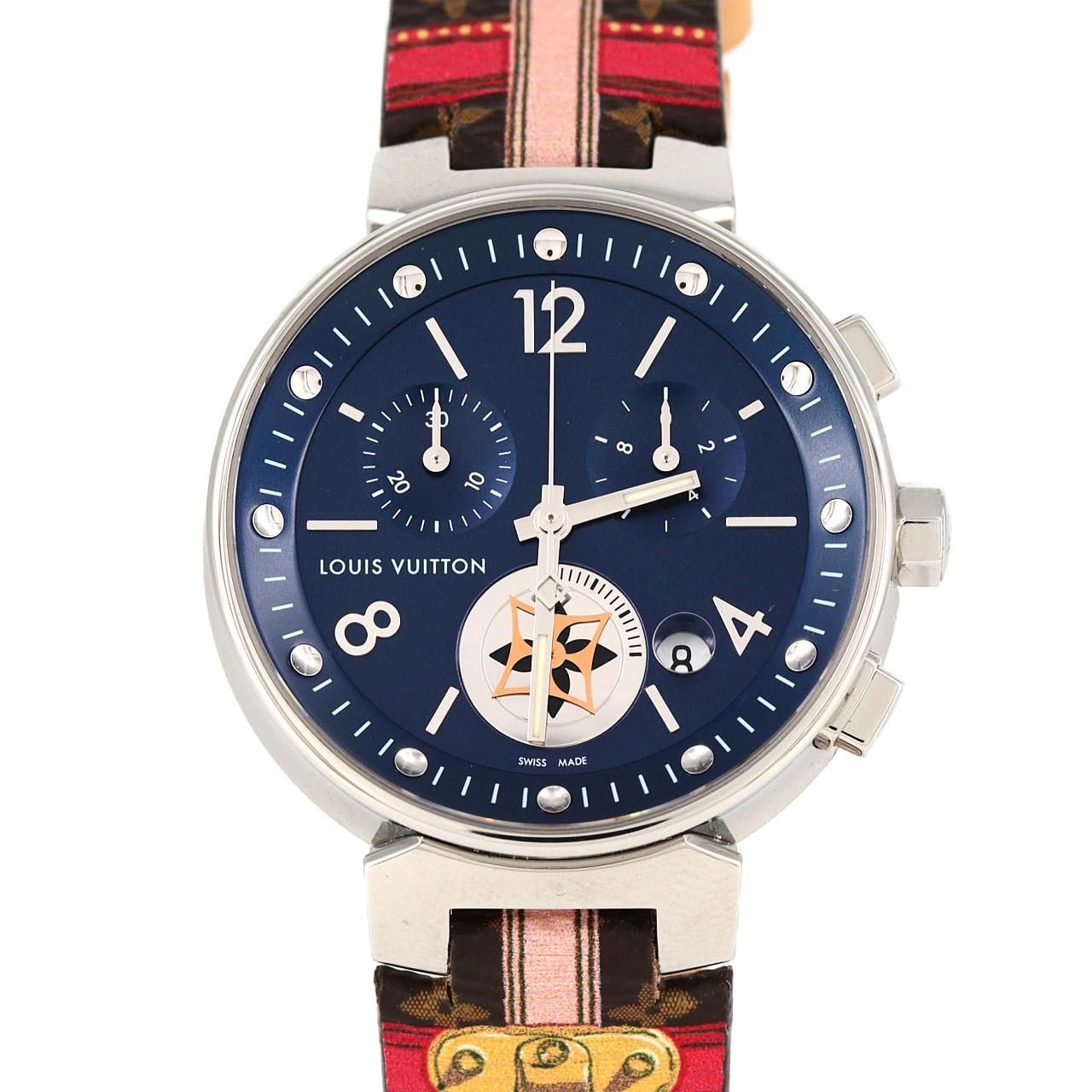 ルイヴィトン タンブールムーンスタークロノ QA 032 SS クォーツ