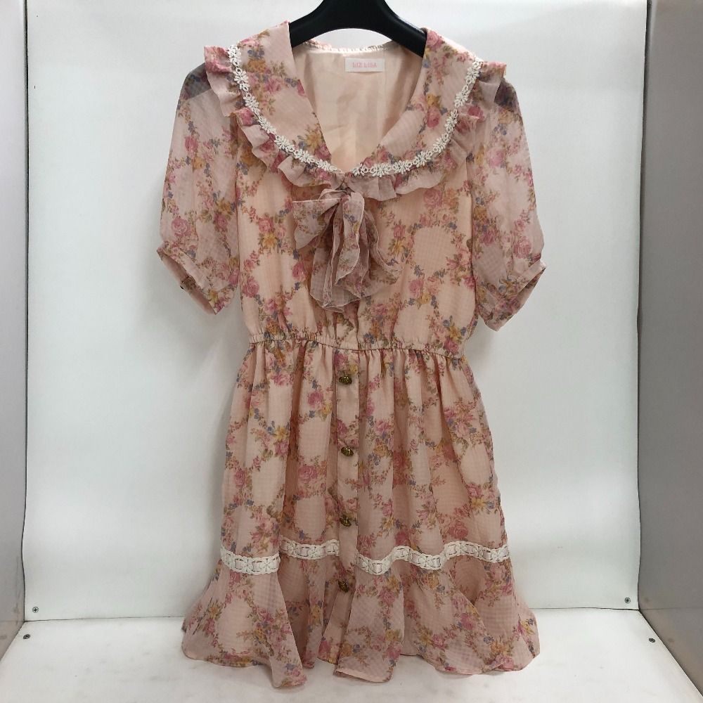 02w20206 リズリサ LIZ LISA 花柄 半袖 シフォン ミニワンピース