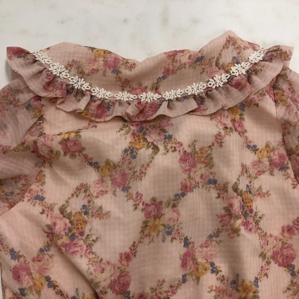 02w20206 リズリサ LIZ LISA 花柄 半袖 シフォン ミニワンピース