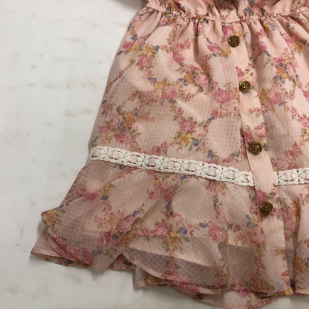 02w20206 リズリサ LIZ LISA 花柄 半袖 シフォン ミニワンピース