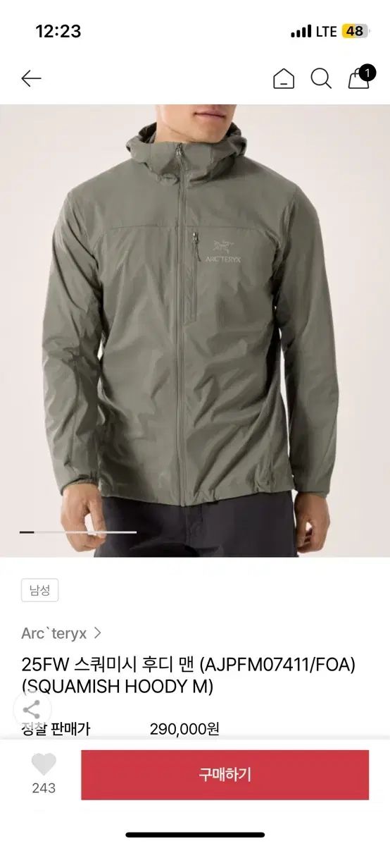 アークテリクス スコーミッシュフーディー Porridge M