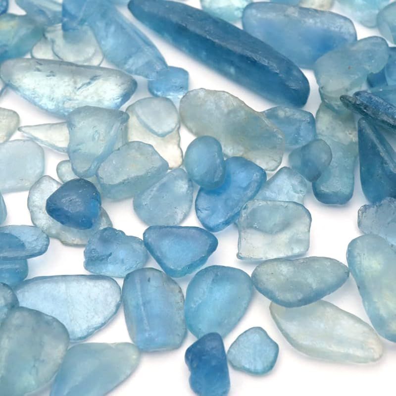 新品】 アクアマリン さざれ 50g サイズ中 AAA マリンブルー 3月