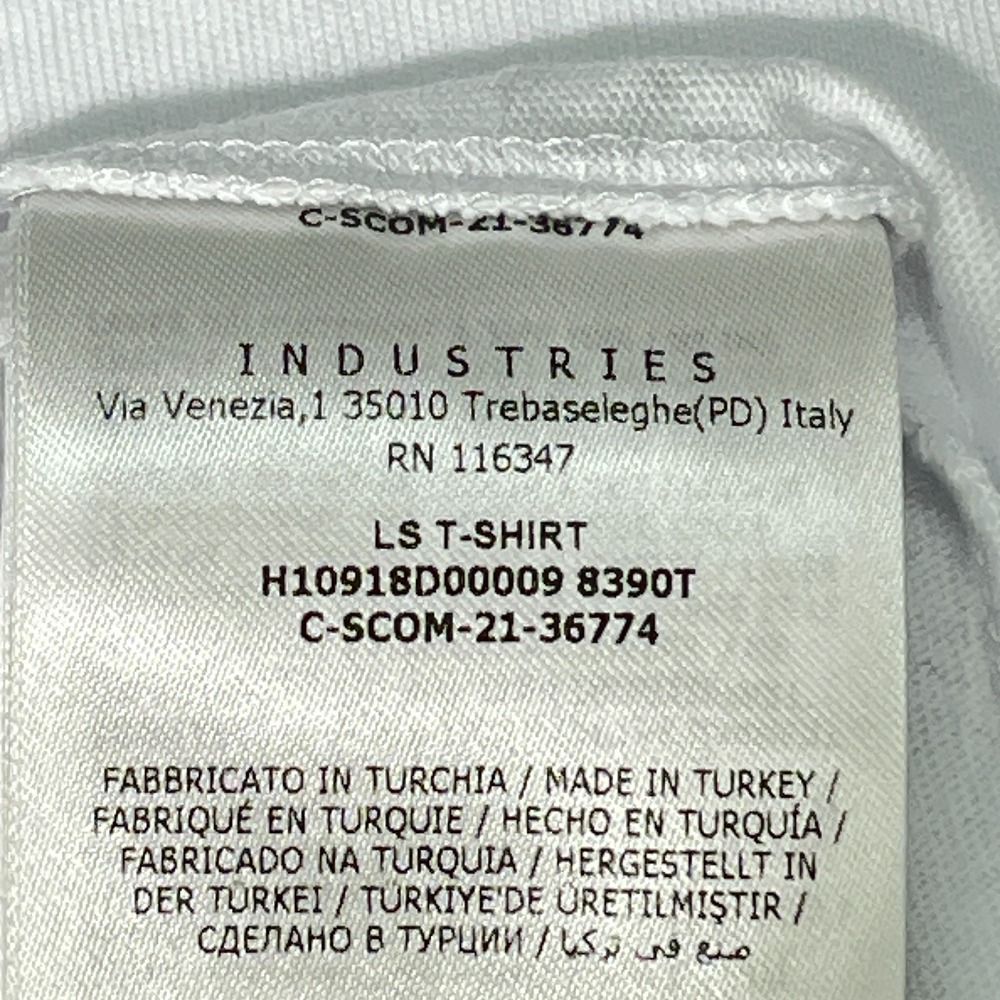 06 w 15847 モンクレール MONCLER 雑誌掲載 ロゴL STシャツ 長T 8 D 00009 8390 T ホワイト Lサイズ 品 七分 長袖カットソー トップス メンズ