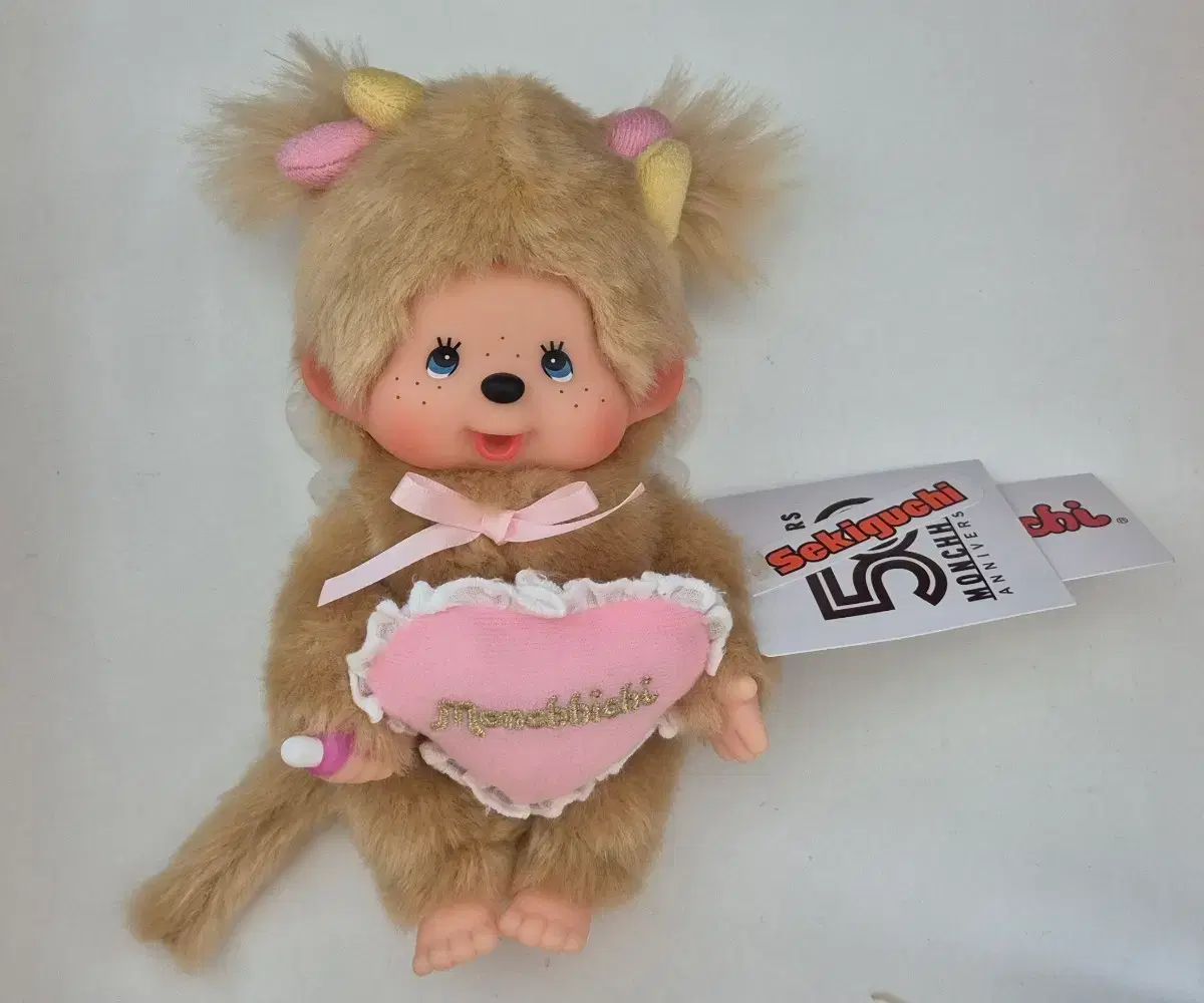 モンチッチ ぬいぐるみ ハート ピンク