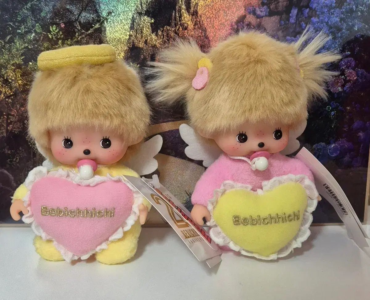 モンチッチ ベビチッチ ぬいぐるみ ピンク イェロー 天使 フリル セット