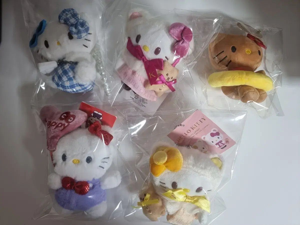 ハローキティ キーホルダー人形 5種まとめ
