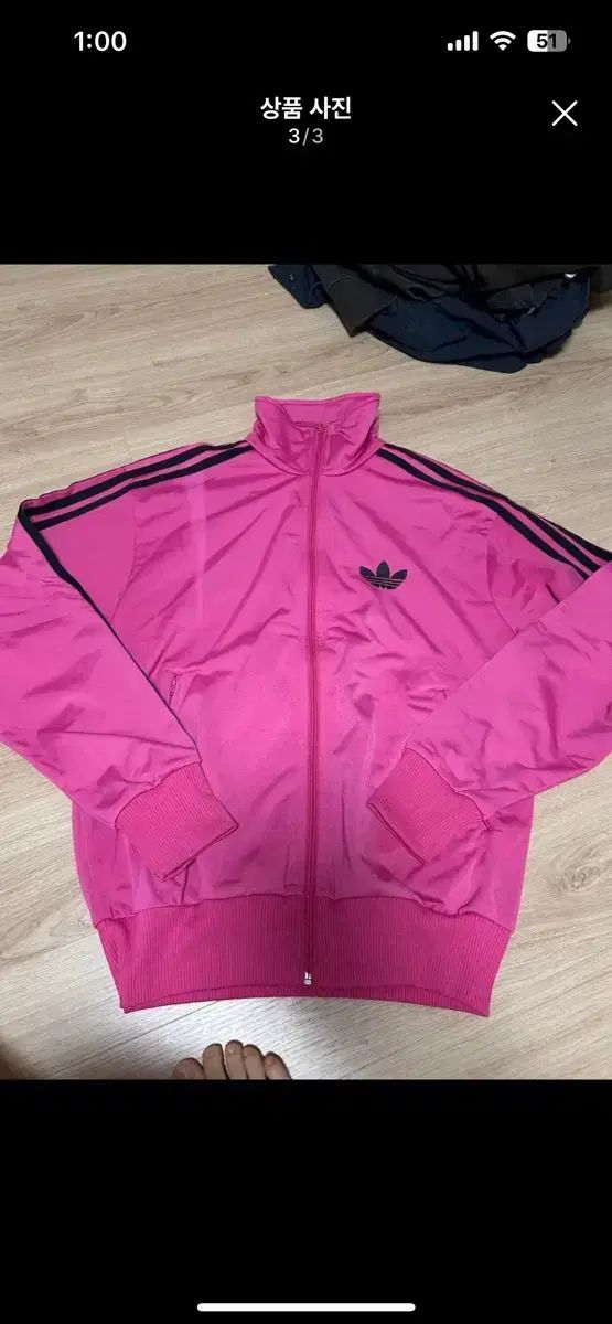 アディダス 旧ファイヤーバード ジャージ ブラック ピンク