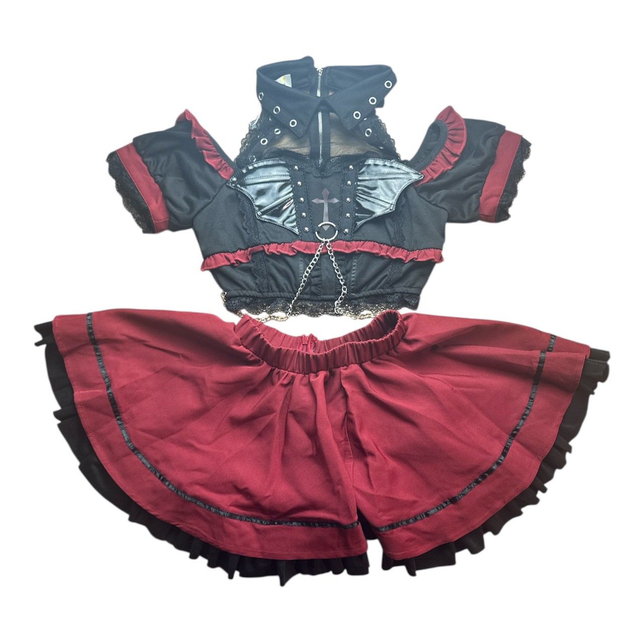 Malymoon マリームーン コスプレ 衣装 セットアップ デビル 悪魔 ヴァンパイア ブラック レディース 古着 ギャル Y 2 K