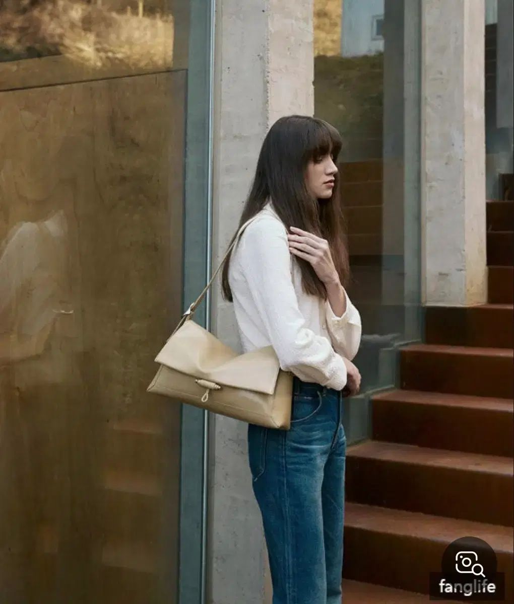 ルーブル 삭드ジャルダン ラージ ショルダーバッグ アイボリー