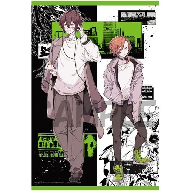 文スト 太宰治 まとめ売り まとめ売り）文豪ストレイドッグス 太宰 治 中原 中也 B2 タペストリー
