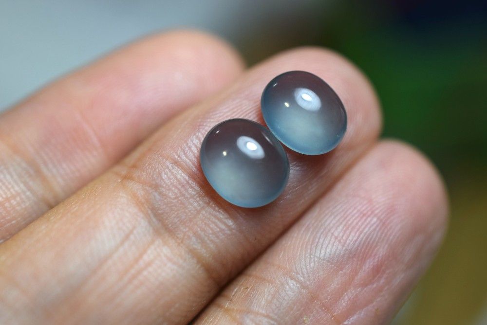 SR 12-97 宝石質 氷種 グレー青 グアテマラ産 天然 A貨 本翡翠 ルース 硬玉 ジェダイト