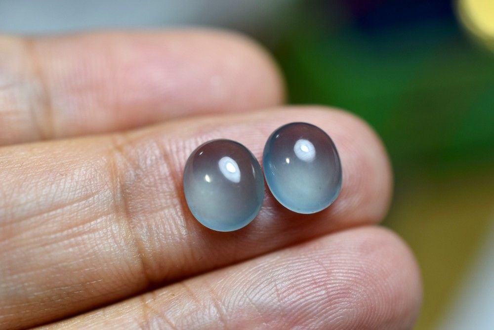 SR 12-97 宝石質 氷種 グレー青 グアテマラ産 天然 A貨 本翡翠 ルース 硬玉 ジェダイト