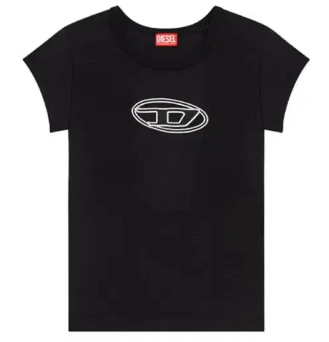 DIESEL ブラック ロゴ 半袖 Tシャツ XS