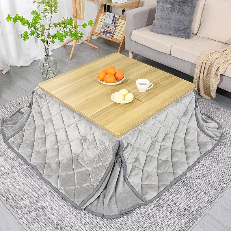 Peto-Raifu あったか こたつ掛け布団 省スペース こたつ布団 長方形 薄掛け フランネル こたつふとん 掛け布団 暖かい 炬燵用布団 シンプル 無地 160 x 190 cm グレー