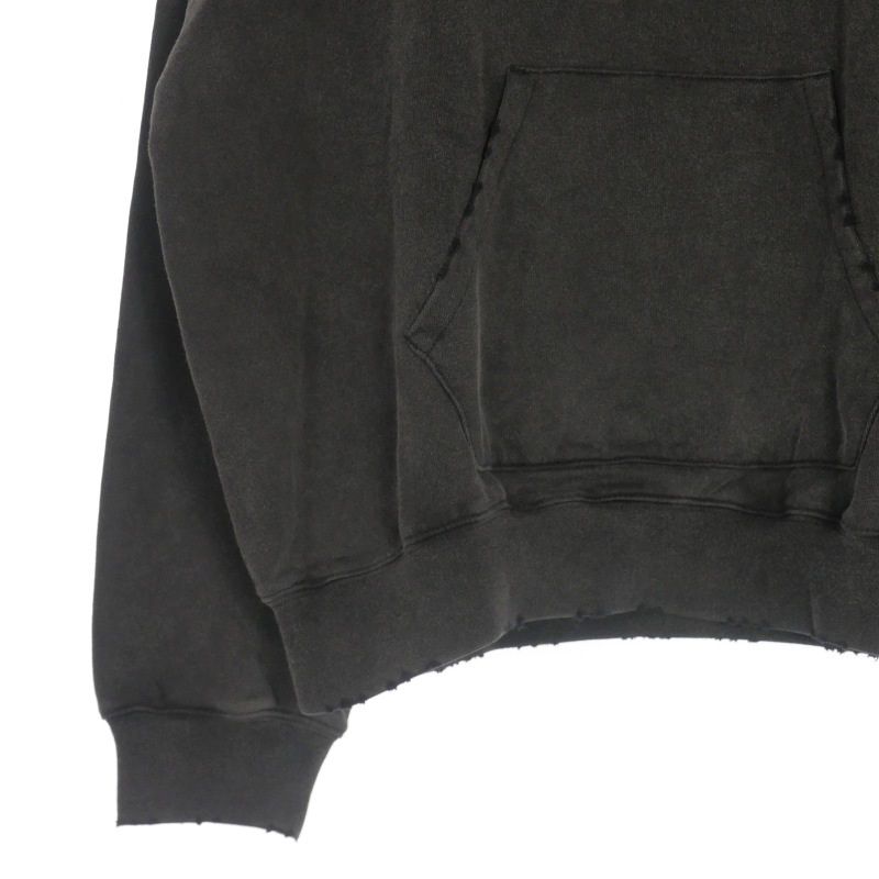 【中古】未使用品 ワークエッジ 25AW After Hoodie ダメージ加工 ロゴプリントパーカー フーディー 長袖 L レッド 赤 ワークエッジ WOKE EDGE 25AW After Hoodie ダメージ加工 ロゴプリント