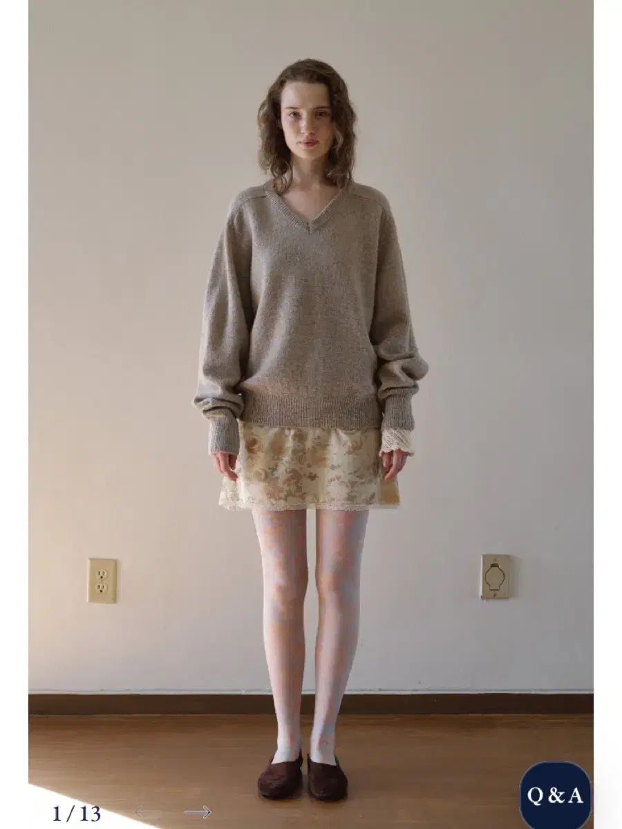 VIAPLAIN ビアプレイン ウール Vネック ニット