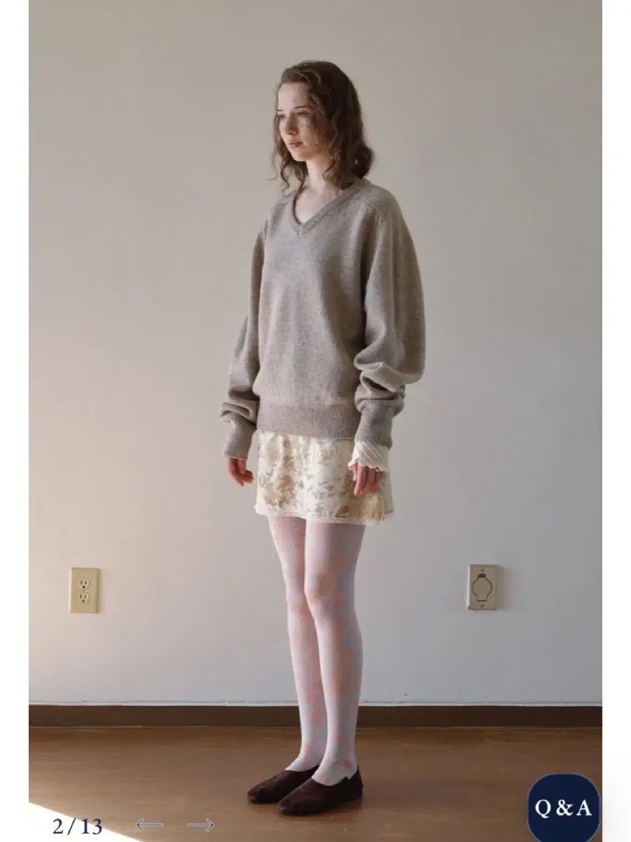 VIAPLAIN ビアプレイン ウール Vネック ニット