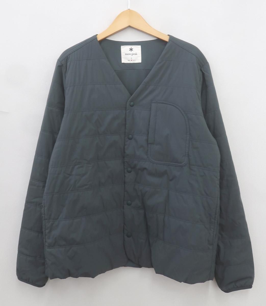 2255 snow peak スノーピーク SW-22 AU 001 フレキシブルインサレーションカーディガン Flexible Insulated Cardigan S