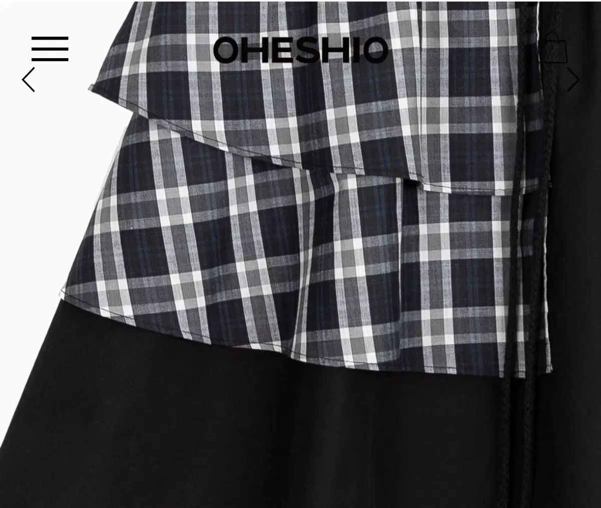 オヘシオ CANCAN COLORED SKIRT BLACK