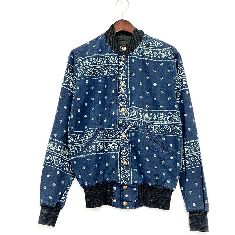 中古】【メンズ】 RRL ダブルアールエル INDIGO BANDANA BOMBER JACKET