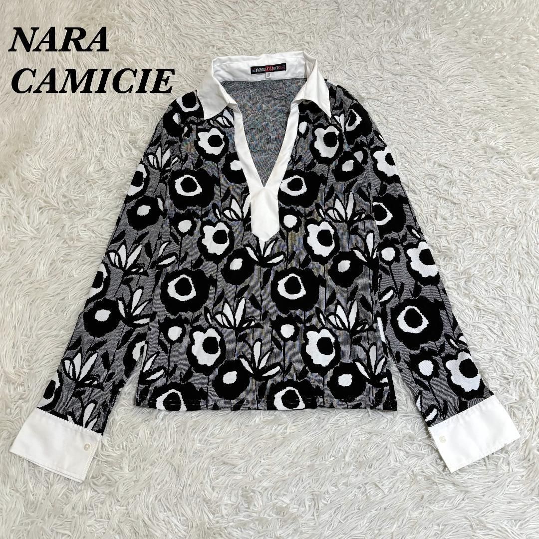 美品】 NARACAMICIE 長袖シャツ Ⅲ ブラック - メルカリ