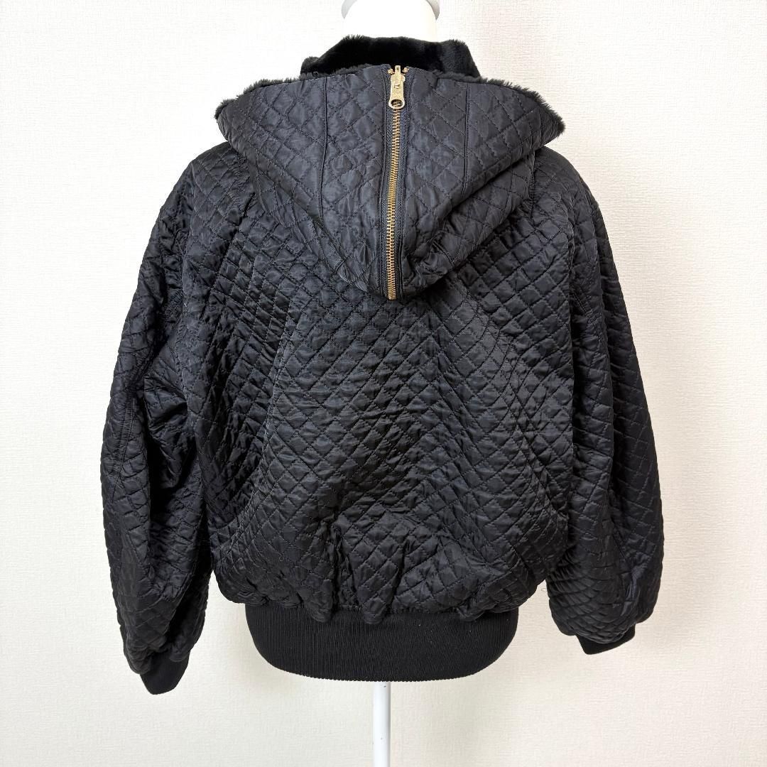 PINK HOUSE キルティングブルゾン ジップアップ 黒 ロゴ