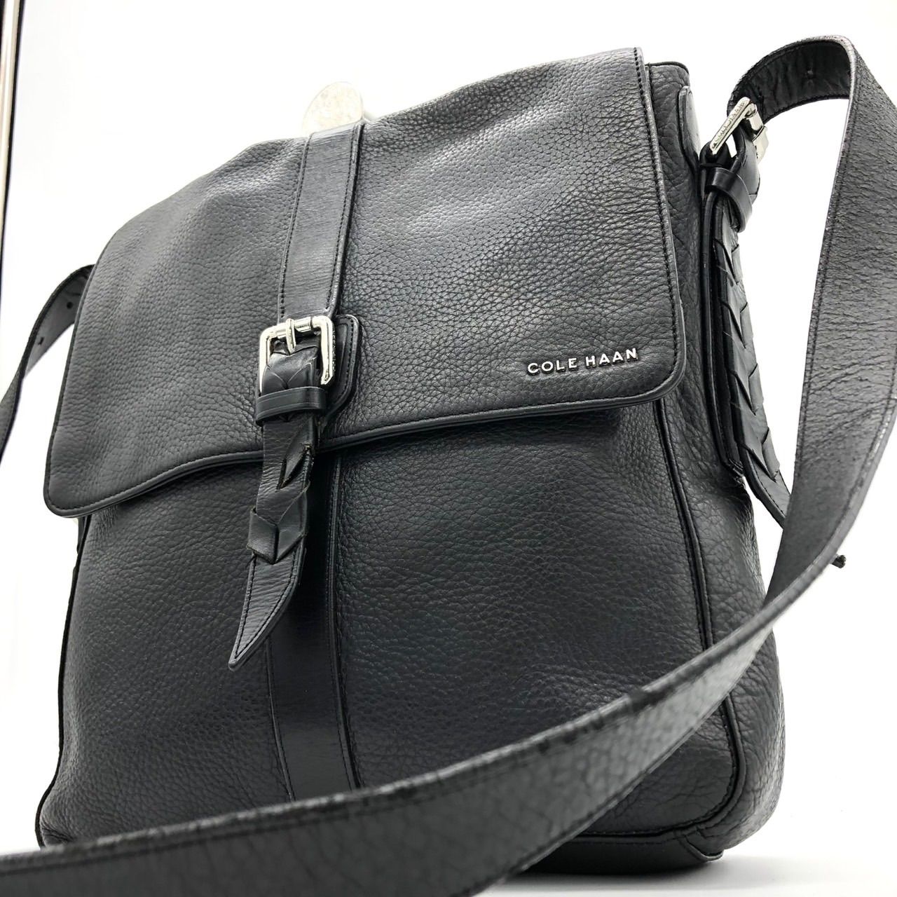 COLEHAAN コールハーン 黒 レザー ショルダーバッグ メッセンジャーバッグ メンズ