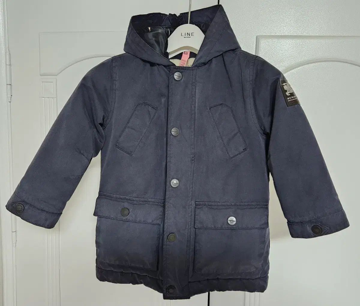 バーバリー キッズ ダウン アウター ネイビー 3 y 36 m