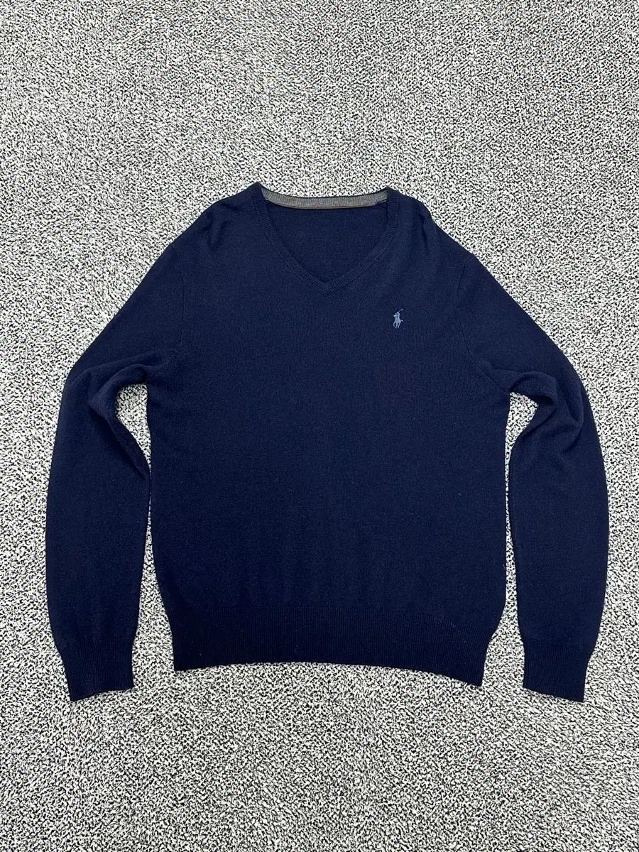 ポロ メンズ95-100 メリノウール ネイビー ニット
