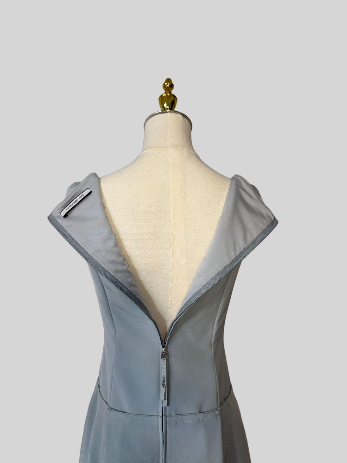 FOXEY NEW YORK ライトブルー ノースリーブワンピース38 foxy ミントグリーンノースリーブワンピース38 Sサイズ