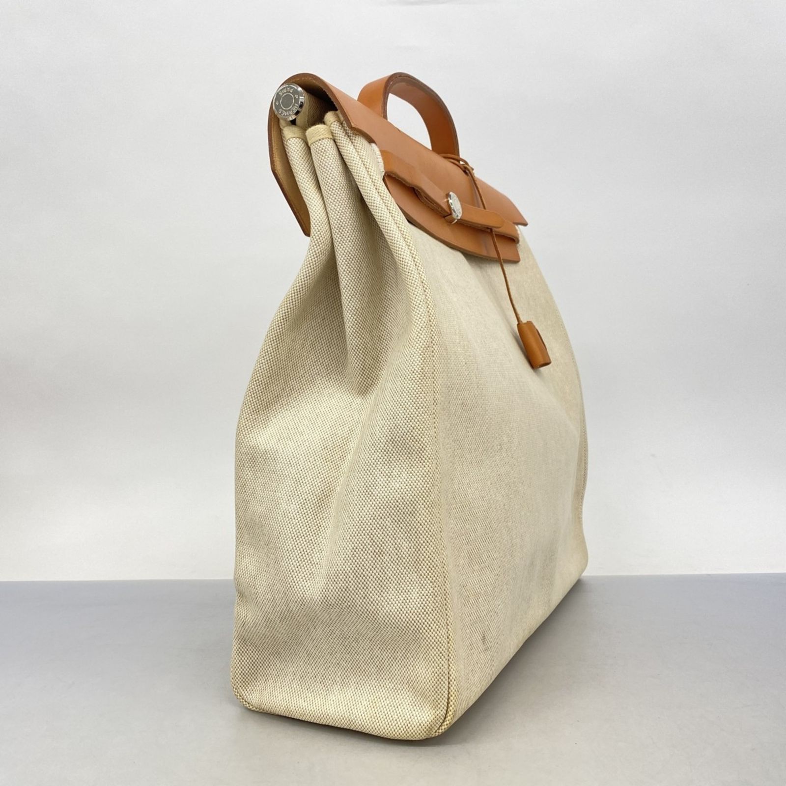 エルメス Hermes ハンドバッグ エールバッグMM トワルアッシュ ナチュラル C刻印 2 wayバッグレディース