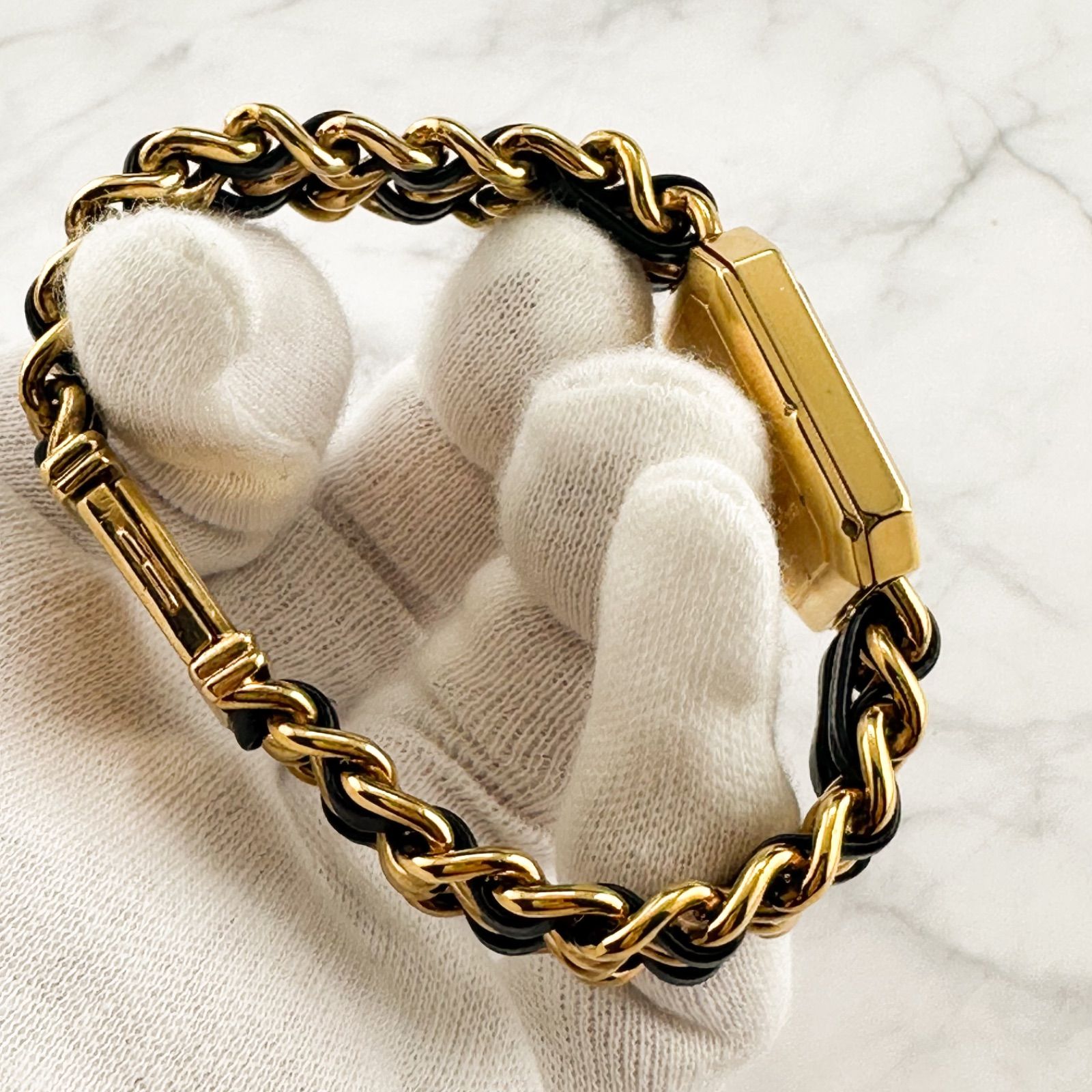 CHANEL シャネル プルミエール M クォーツ H0001 ゴールド 不動品 CHANEL シャネル プルミエールM H0001 GP/レザー 女性用クオーツ時計