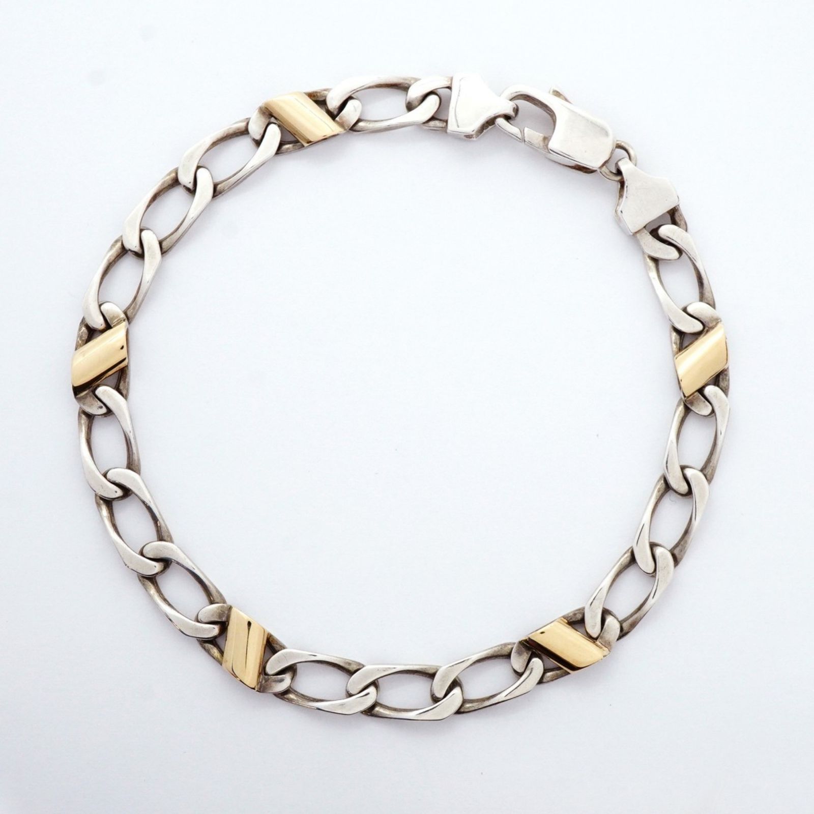 TiffanyティファニーフィガロブレスレットSV925 k18 ティファニー ブレスレット フィガロ SV925 18K 保存袋 | 東京銀座の